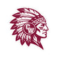 CW Indians Die-Cut Vinyl Sticker — Maroon CW Indians Logo