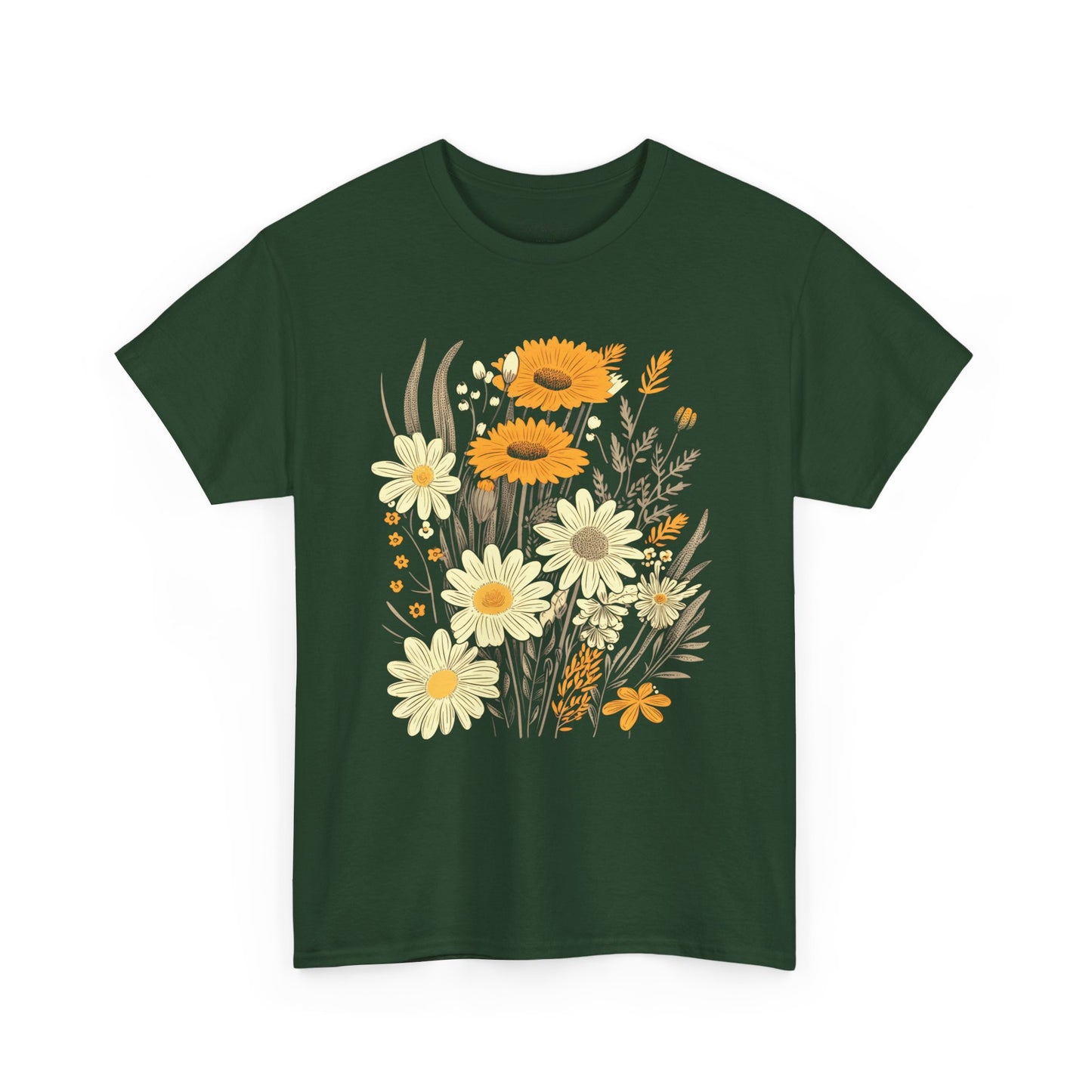 Floral Collage Unisex Heavy Cotton Tee
