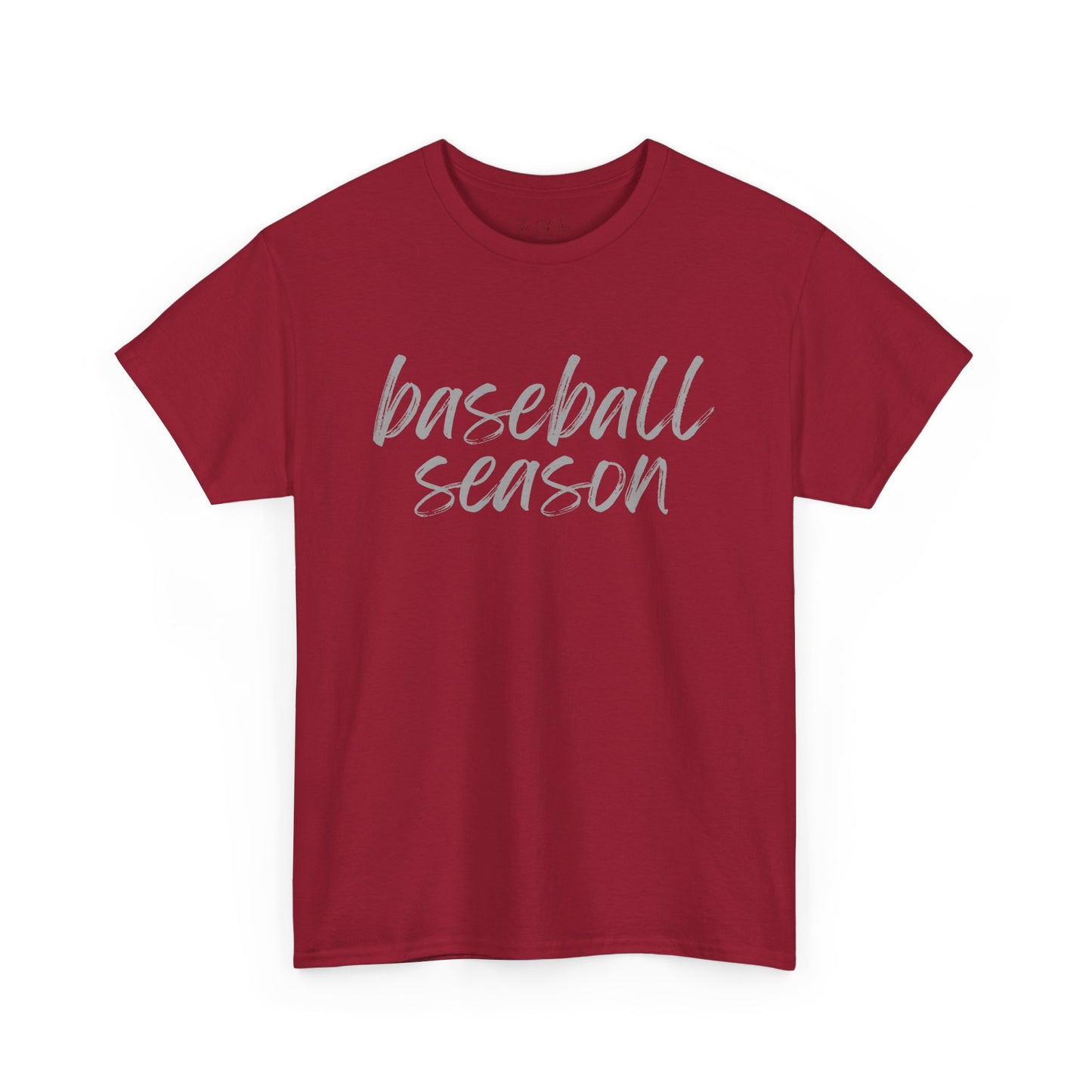 Baseball Season- Grey Text Tee