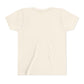 Youth Football & Bows T-Shirt — Cute Cheer Fan Tee for Girls (BELLA + CANVAS)