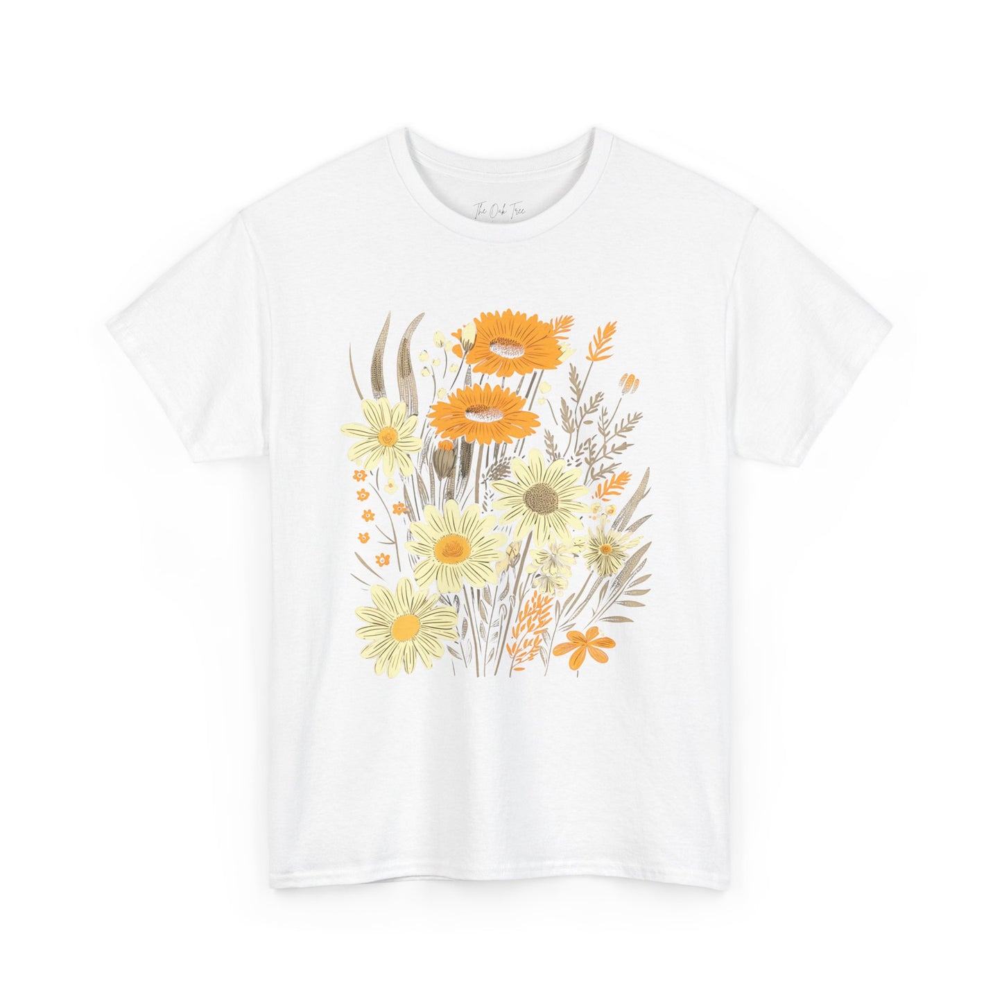 Floral Collage Unisex Heavy Cotton Tee