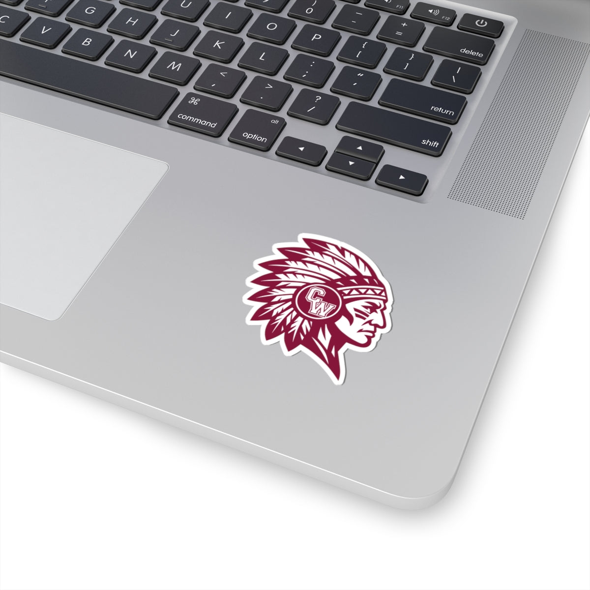 CW Indians Die-Cut Vinyl Sticker — Maroon CW Indians Logo