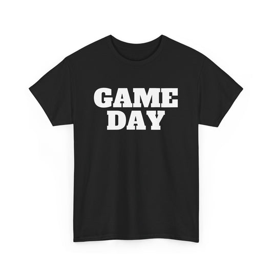 Game Day- White Text Tee