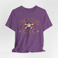 Bloom-Carroll Cheer T-Shirt — Purple & Gold Bow Spirit Tee