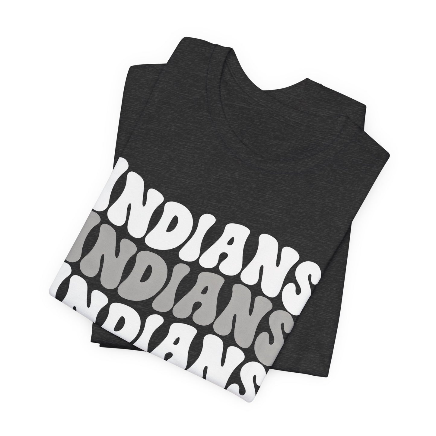 Indians Retro Stack Tee — Vintage Script Team Pride T-Shirt