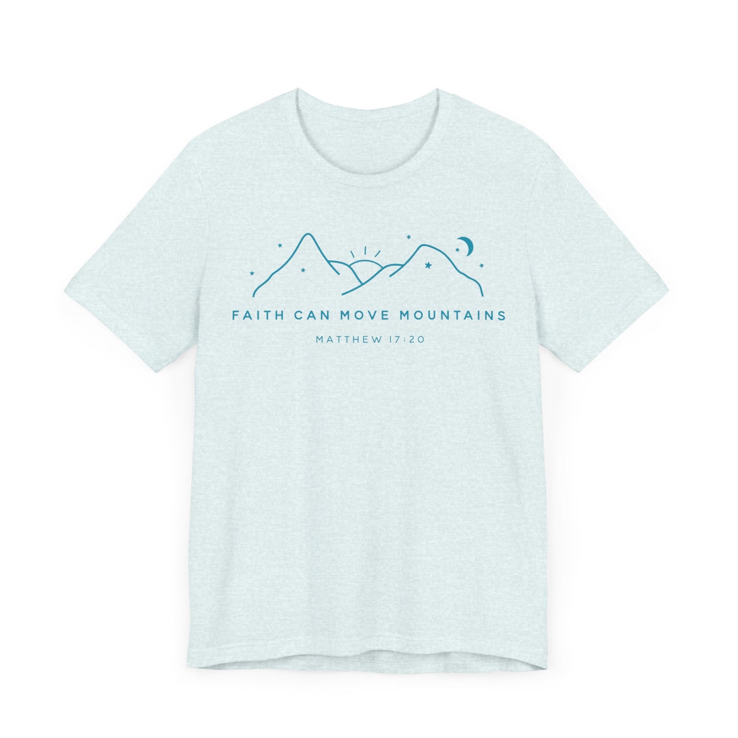 Faith Can Move Mountains Unisex Jersey Short Sleeve Tee