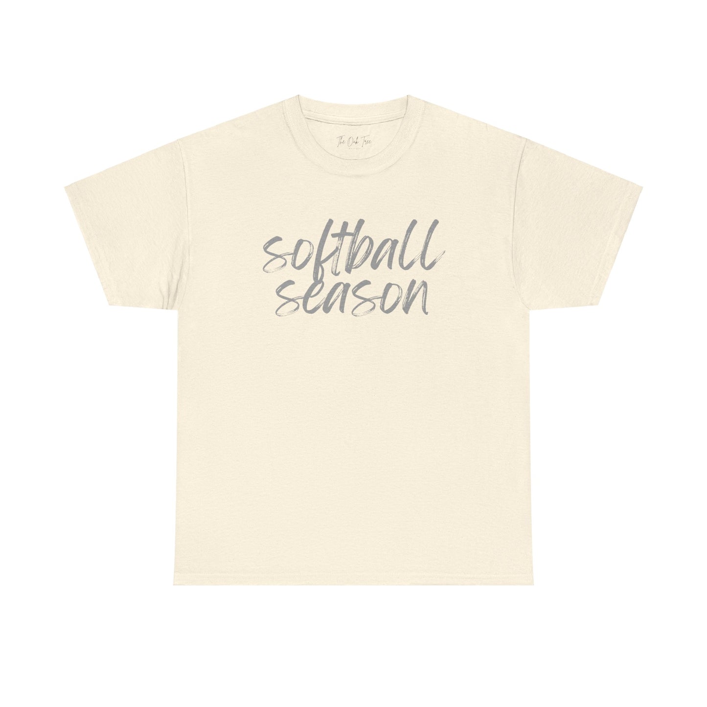 Softball Season- Grey Text Tee