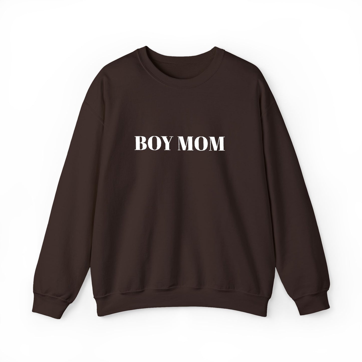 Embroidered Boy Mom Crewneck Sweatshirt — Mom Life Pullover