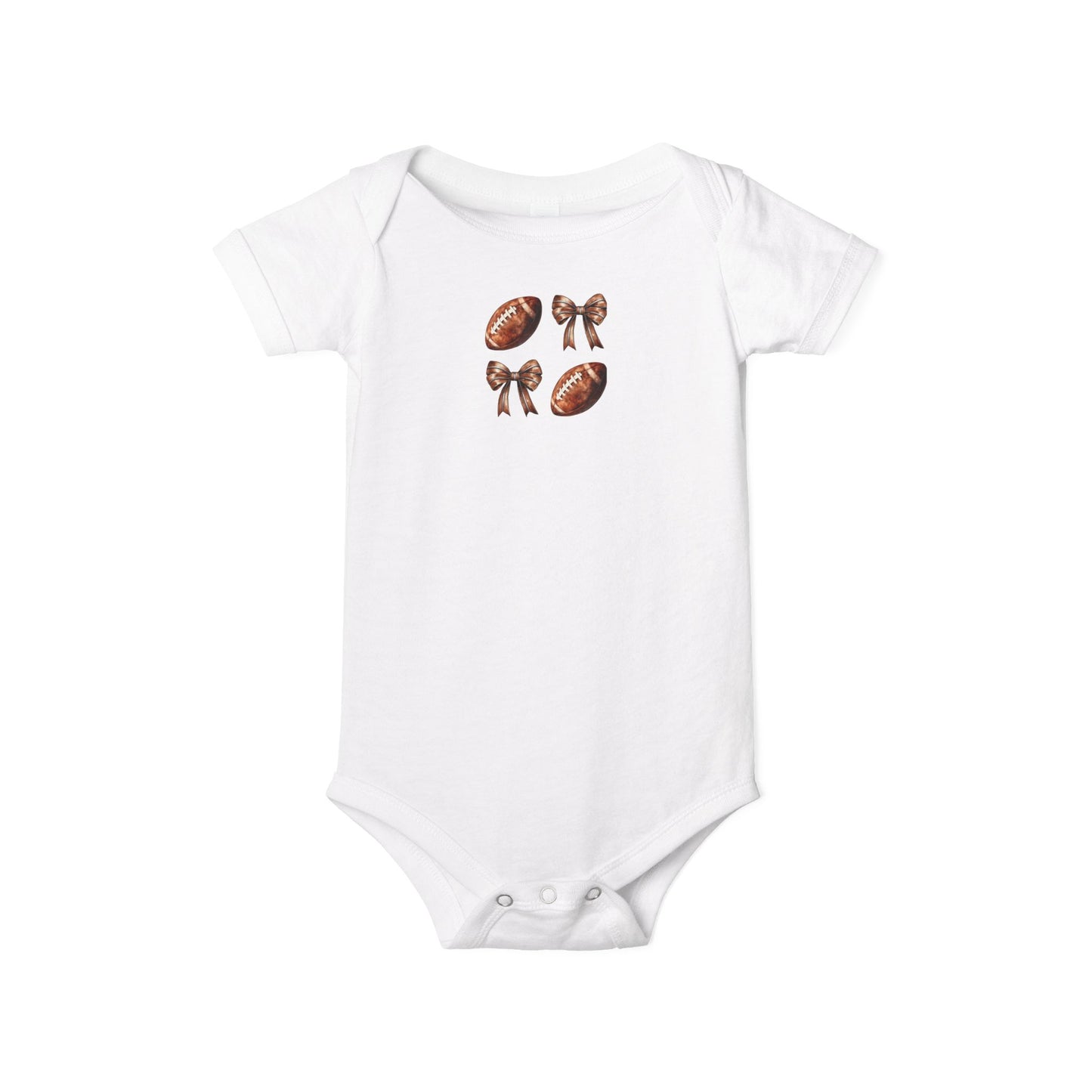 Baby Football Bodysuit – Cute Tiny Fan Infant One-Piece (BELLA + CANVAS)