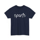 Sports- White Text Tee