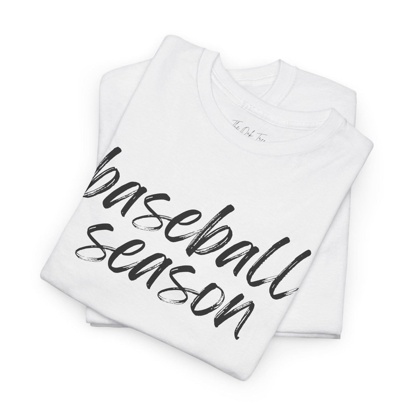 Baseball Season- Black Text Tee