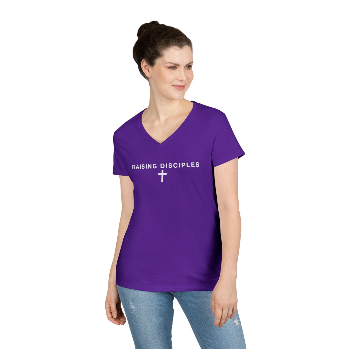 Raising Disciples Women’s V-Neck Tee