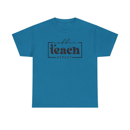 Coffee Teach Repeat Unisex Heavy Cotton Tee