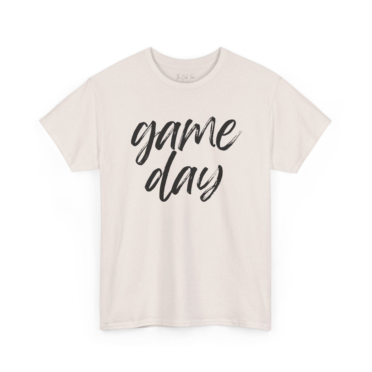 Game Day- Black Text Script Tee
