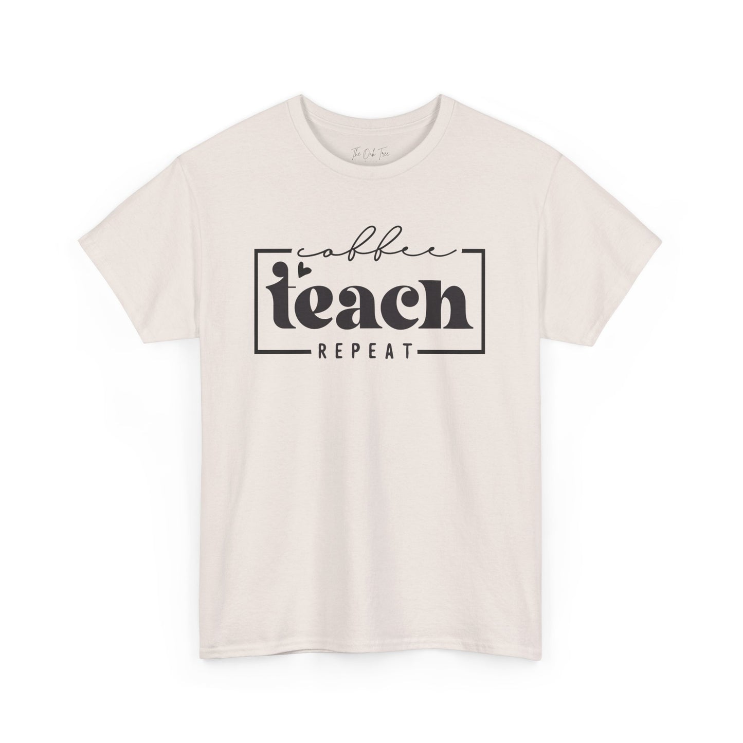 Coffee Teach Repeat Unisex Heavy Cotton Tee