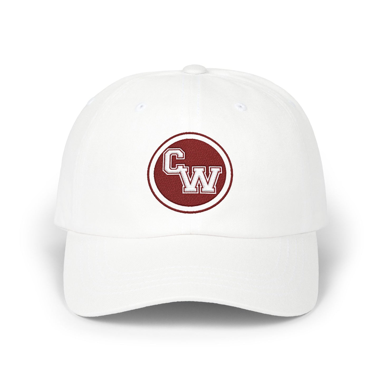 Embroidered 'CW' Cap — Classic Vintage College Baseball Hat