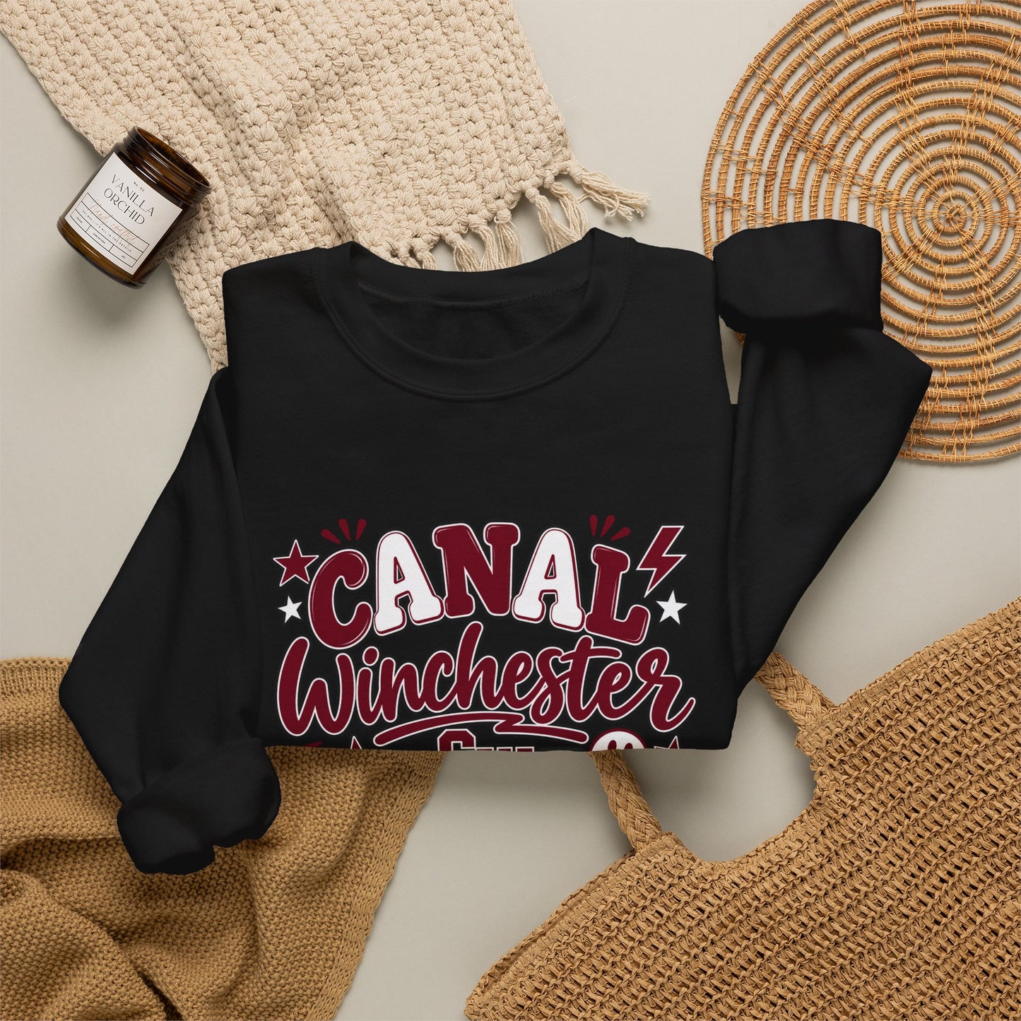 Crewneck Sweatshirt – 'Canal Winchester' Retro Script Pullover