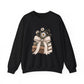 Crewneck Sweatshirt — Vintage Books & Daisies Floral Stack