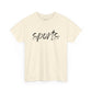 Sports- Black Text Tee
