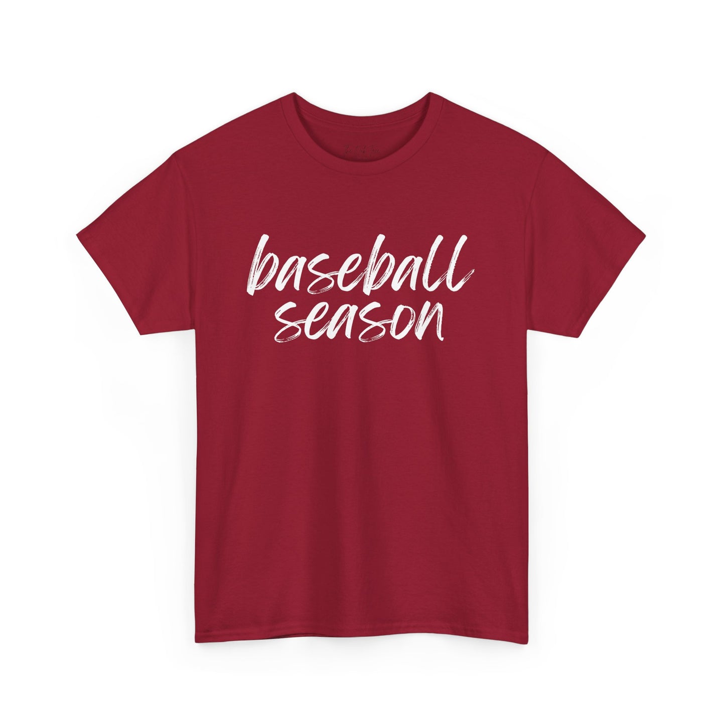 Baseball Season- White Text Tee