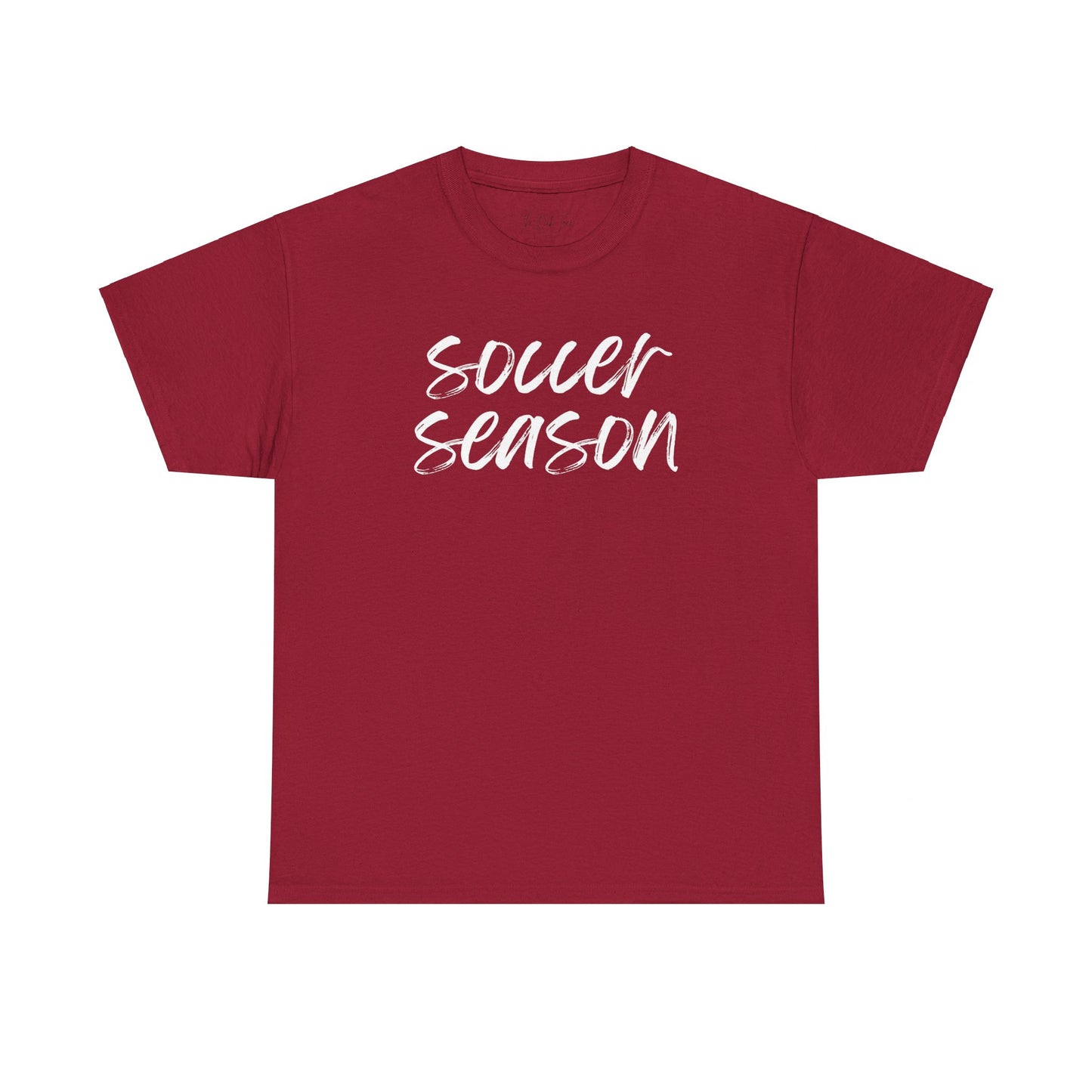 Soccer Season- White Text Tee