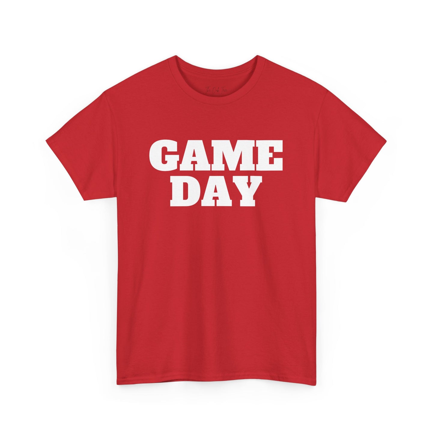 Game Day- White Text Tee