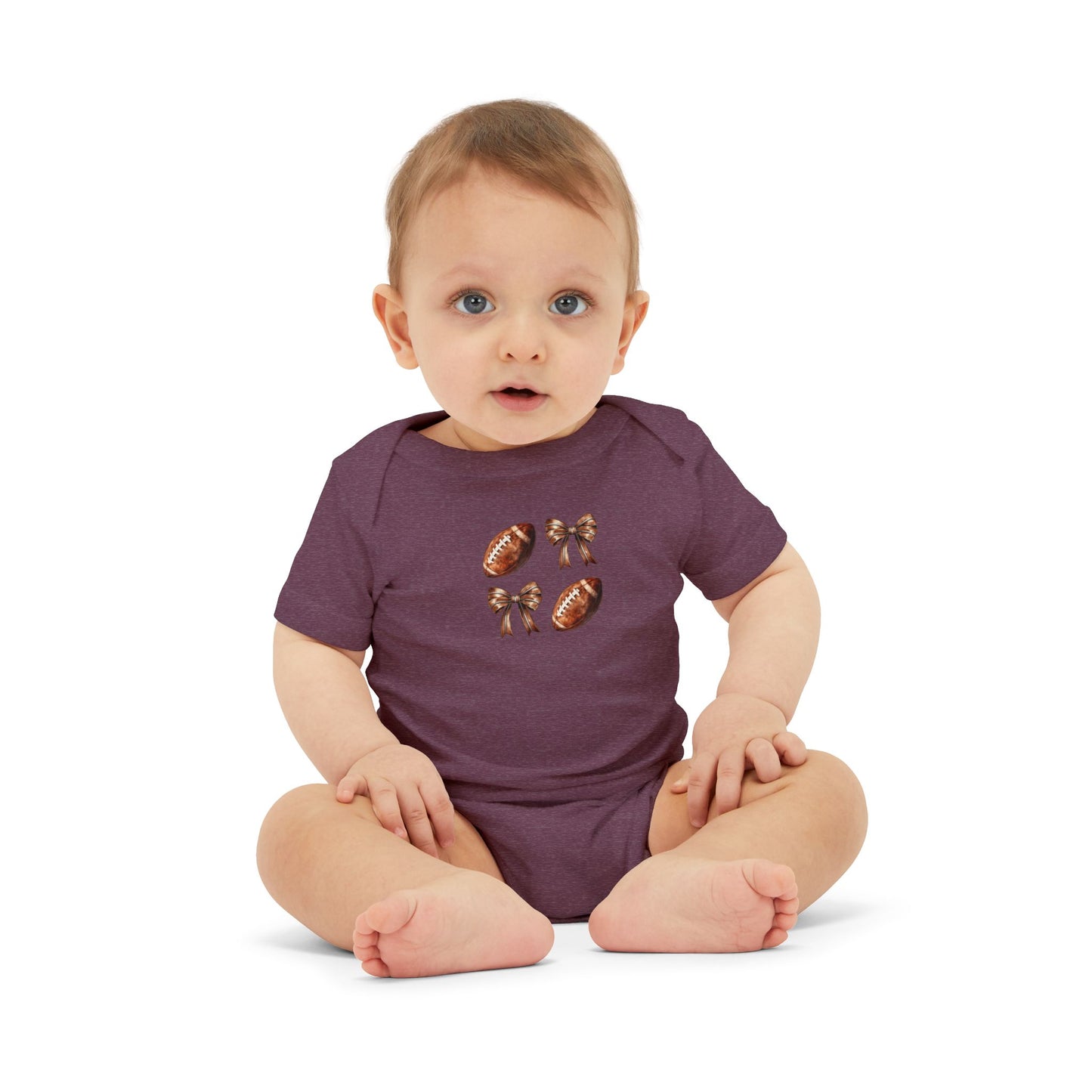 Baby Football Bodysuit – Cute Tiny Fan Infant One-Piece (BELLA + CANVAS)